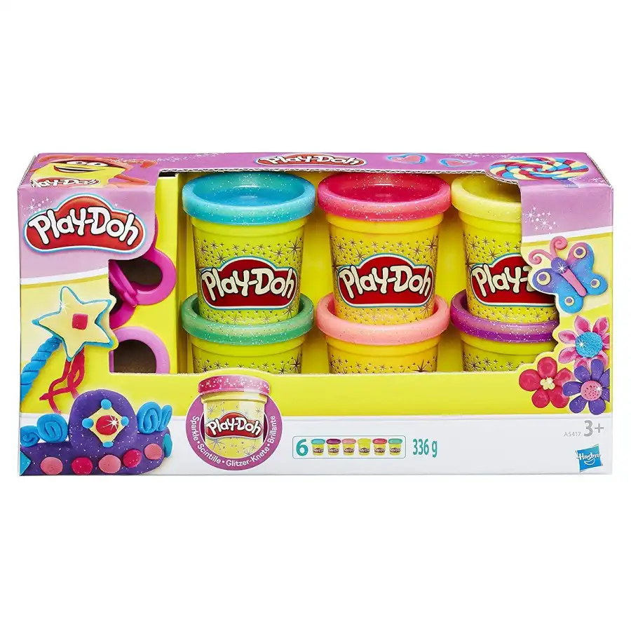 Play-Doh Confezione Sparkle 6 Vasetti Hasbro - 1