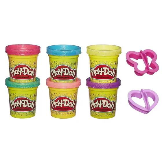 Play-Doh Confezione Sparkle 6 Vasetti Hasbro - 2