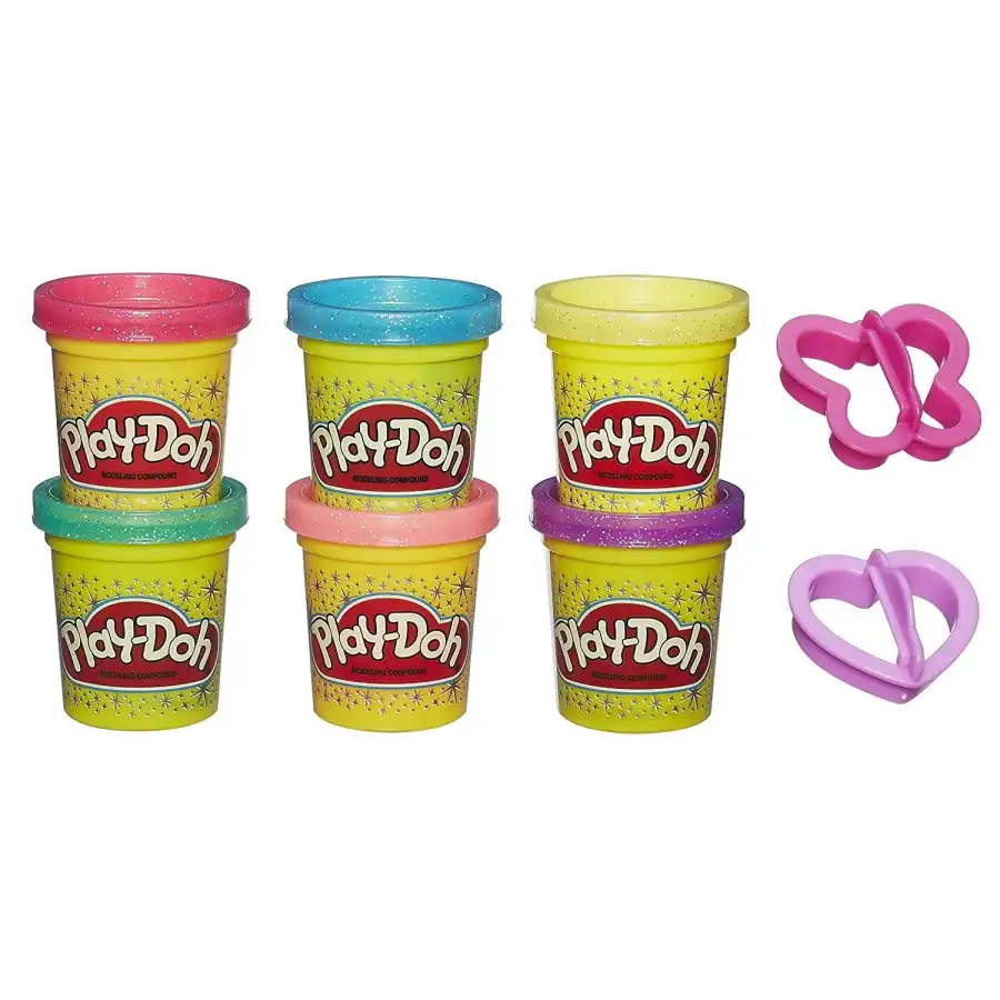 Play-Doh Confezione Sparkle 6 Vasetti Hasbro - 2