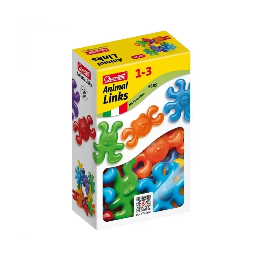 Animal Links Animali da incastrare 18 pezzi 4135 Quercetti - 3