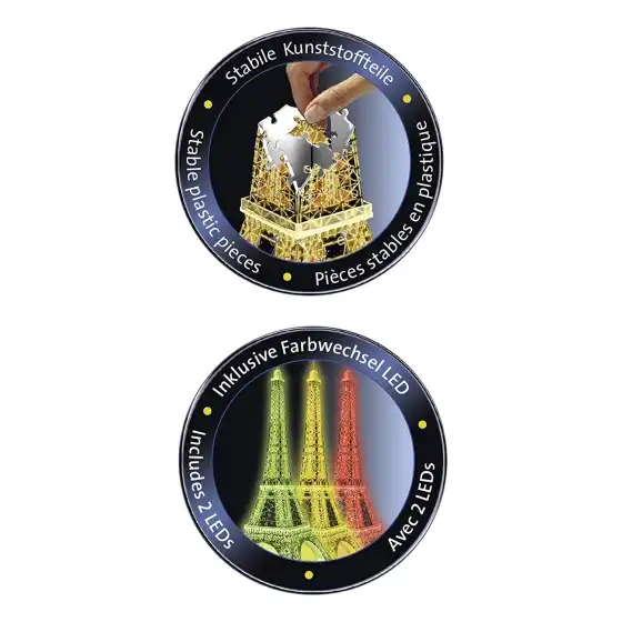 Puzzle 3D Tour Eiffel Speciale Notte Ravensburger - 1