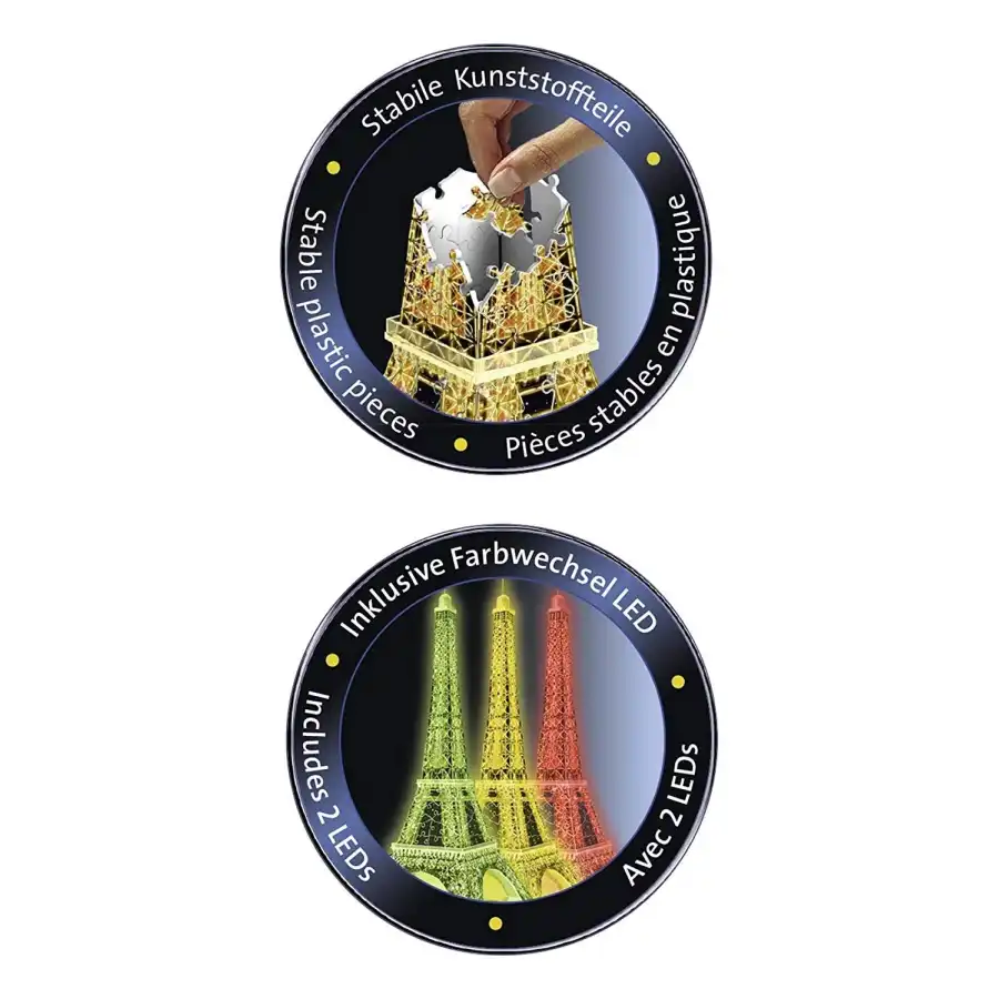 Puzzle 3D Tour Eiffel Speciale Notte Ravensburger - 1