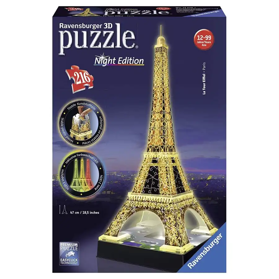 Puzzle 3D Tour Eiffel Speciale Notte Ravensburger - 2