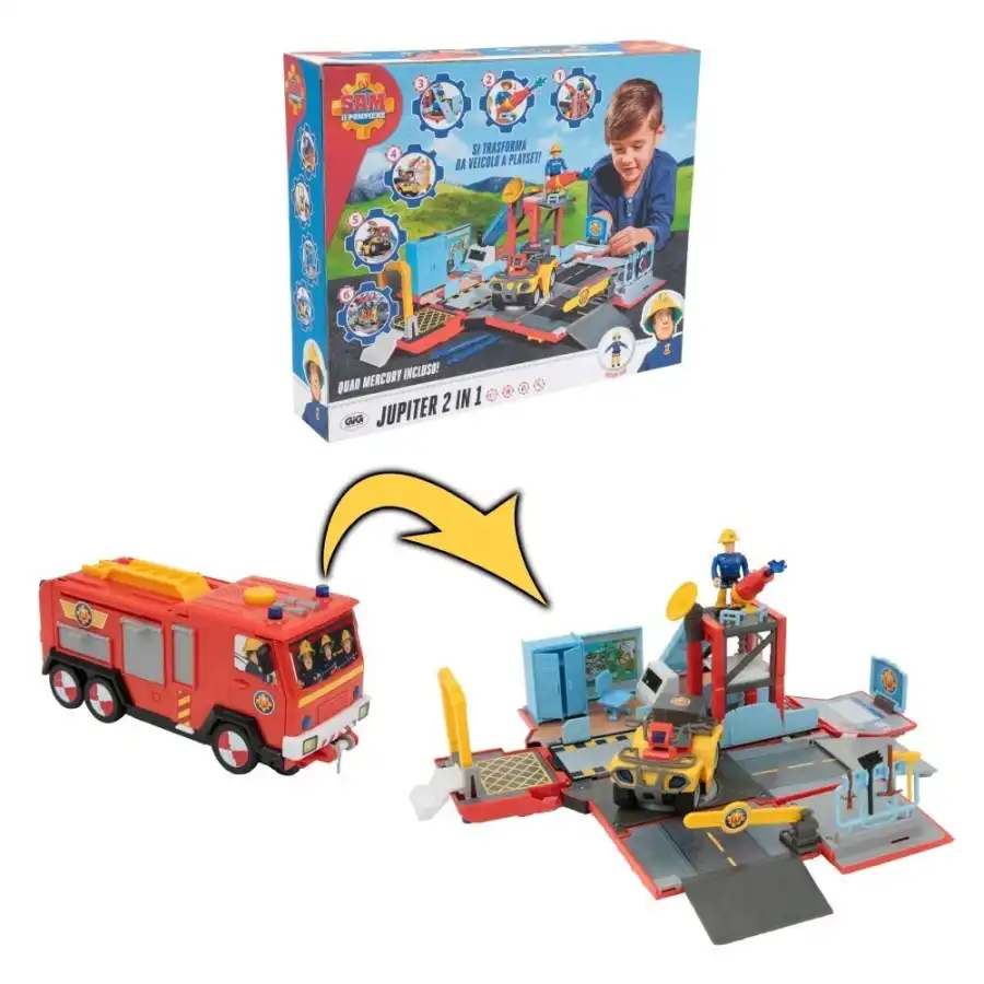 Sam Il Pompiere Camion Jupiter 2 In 1 Giochi Preziosi - 4
