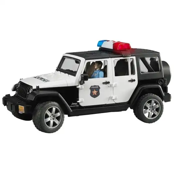 jeep wrangler rubicon con poliziotto luci e suoni scala 1:16 Bruder - 1