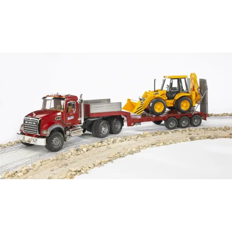 Camion con scavatore Mack e JCB BC Scala 1:16 Bruder - 3