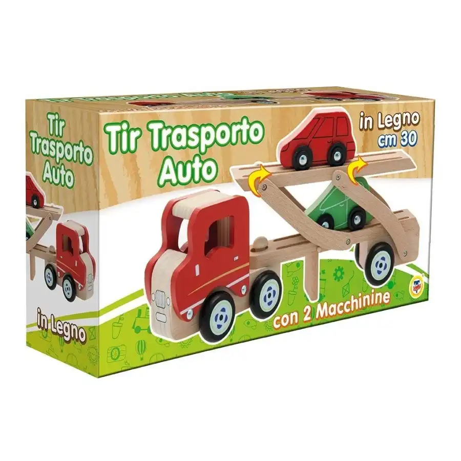 Gioco in legno Camion Trasporto con 2 Auto Teorema - 3