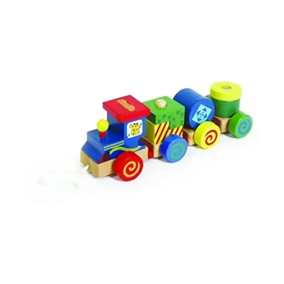 Assorted wooden toy train with 3 wagons Lima Toys - 1