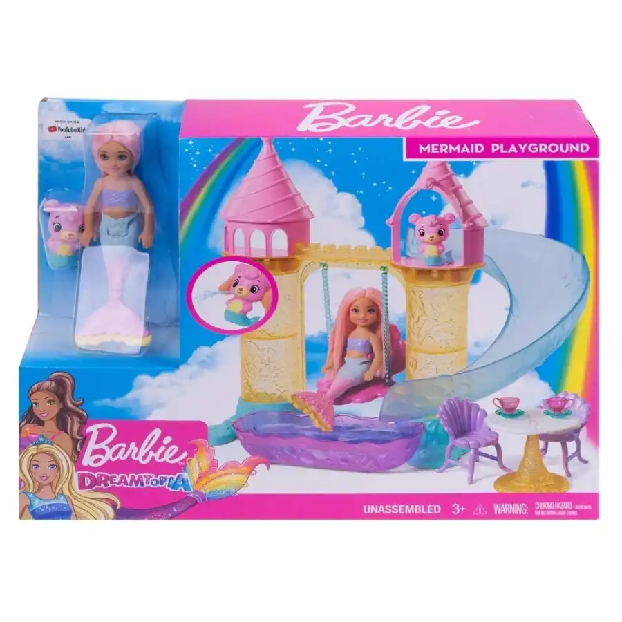 Playset Barbie Dreamtopia Chelsea Sirena con Castello di Sabbia Mattel - 12 Playset Barbie Dreamtopia Chelsea Sirena con Castello di Sabbia Mattel - 12