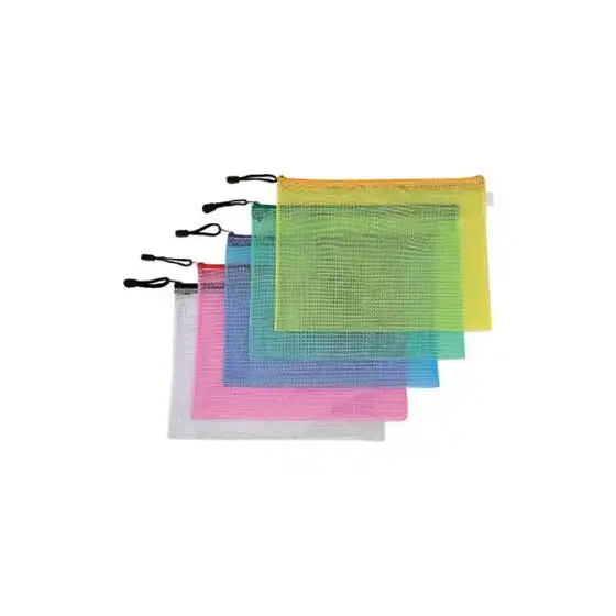 NikOffice Busta con Zip 23,5 x 11 cm Colori Assortiti 4 pz  Originale - 1