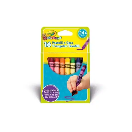 Crayola - 16 Pastelli a Cera triangolari lavabili Crayola - 2