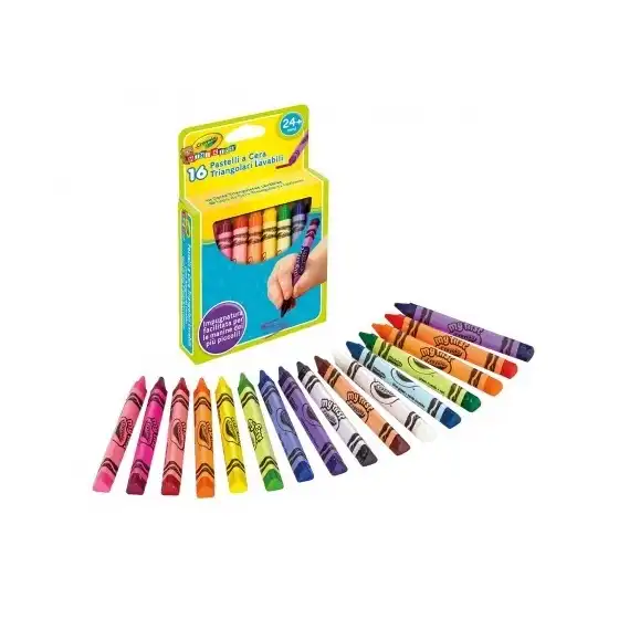 Crayola - 16 washable triangular wax crayons
