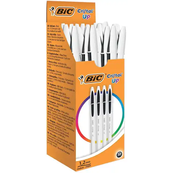Bic 949880 - Penna a sfera Bic Cristal Up - 1,0mm - Nero - Conf. 20 pz Bic - 3