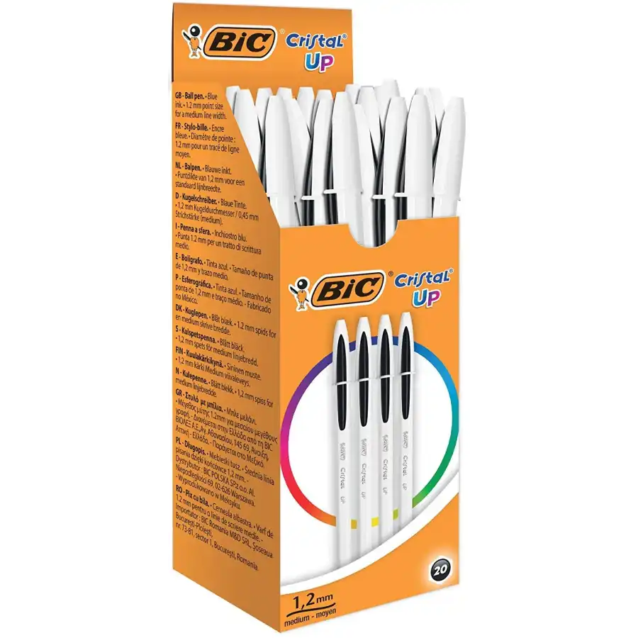 Bic 949880 - Penna a sfera Bic Cristal Up - 1,0mm - Nero - Conf. 20 pz Bic - 3