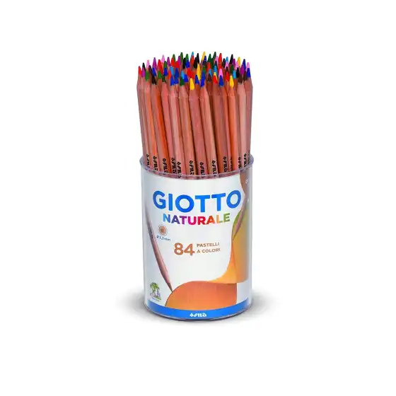 Giotto Di Natura 520200 Matite Colorate - Colori Ass.- Barattolo 84 pezzi Originale - 2