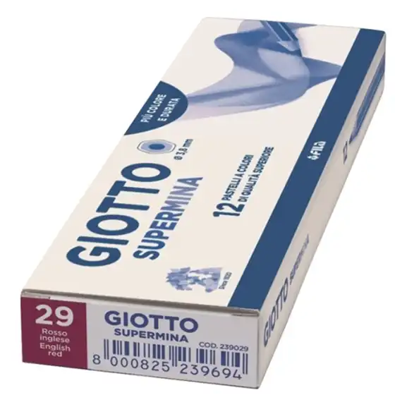 Giotto Supermina 239029 - Matite Colorate - Rosso Inglese- Conf. 12 pz Fila - 2