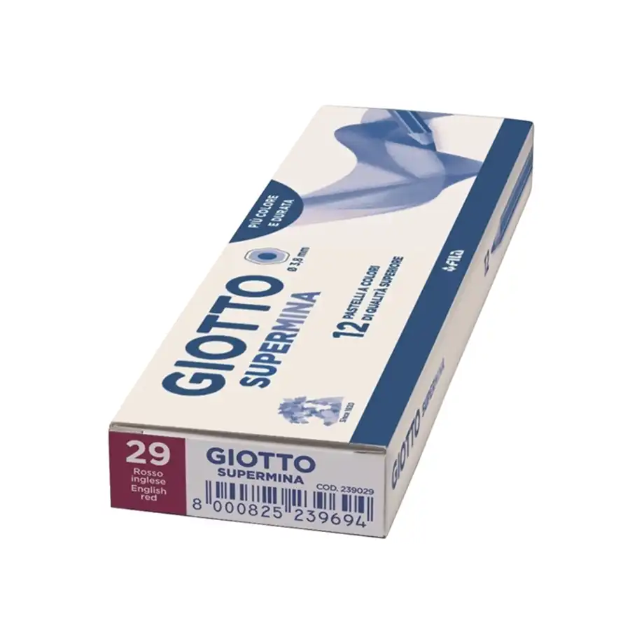 Giotto Supermina 239029 - Matite Colorate - Rosso Inglese- Conf. 12 pz Fila - 2