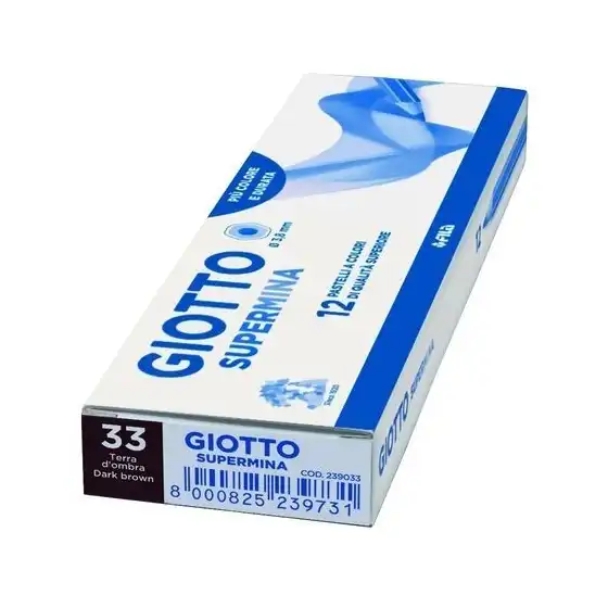 Giotto Supermina 239033 - Matite Colorate - Terra D'ombra - Conf. 12 pz Fila - 2
