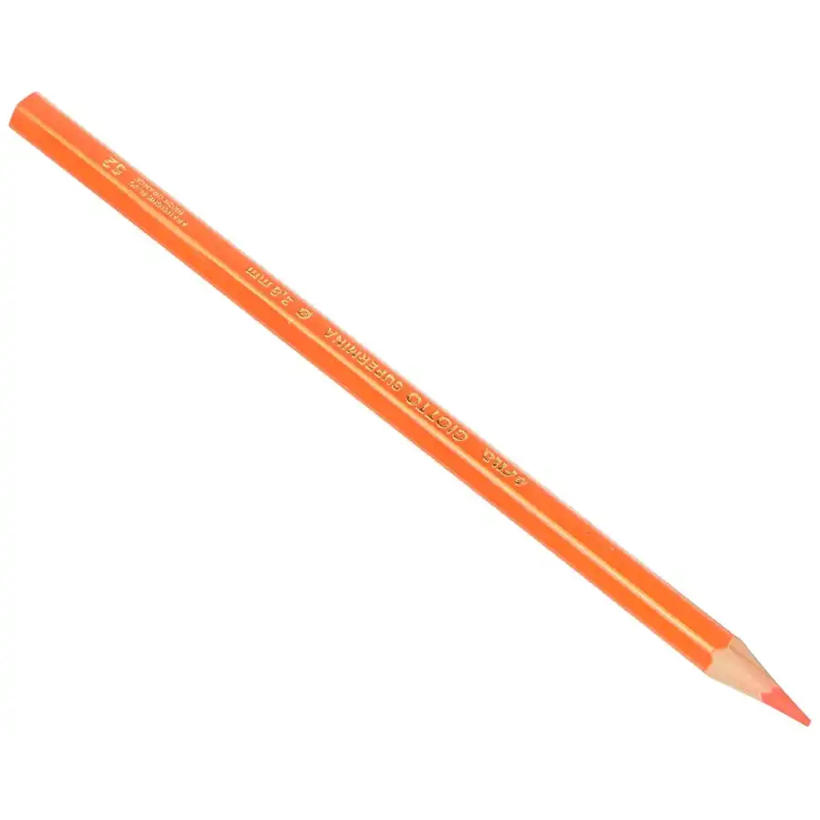 Giotto Supermina 239052 - Matite Colorate - Arancione Fluo - Conf. 12 pz Fila - 2