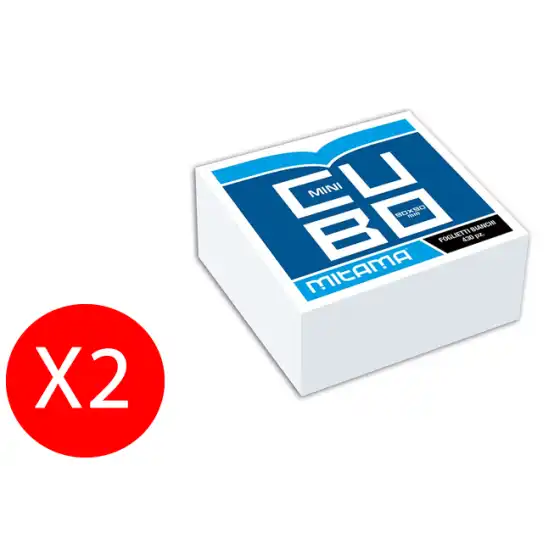 Picarta Super Cubo Fogli Bianchi 9x9x9 Confezione da 2 Pezzi Originale - 1