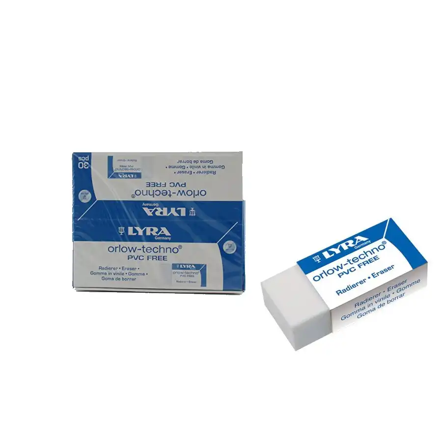 Lyra L7413300 Gomma Orlow-techno PVC free - 48x18x11 mm - Confezione 30 gomme Fila - 3