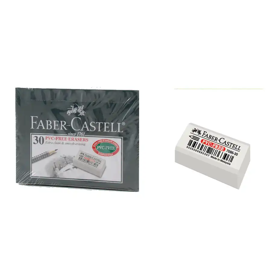 Faber Castell 188730 - Gomma in Vinile PVC Free 7086-30 - Conf. 30 pz Faber Castell - 3