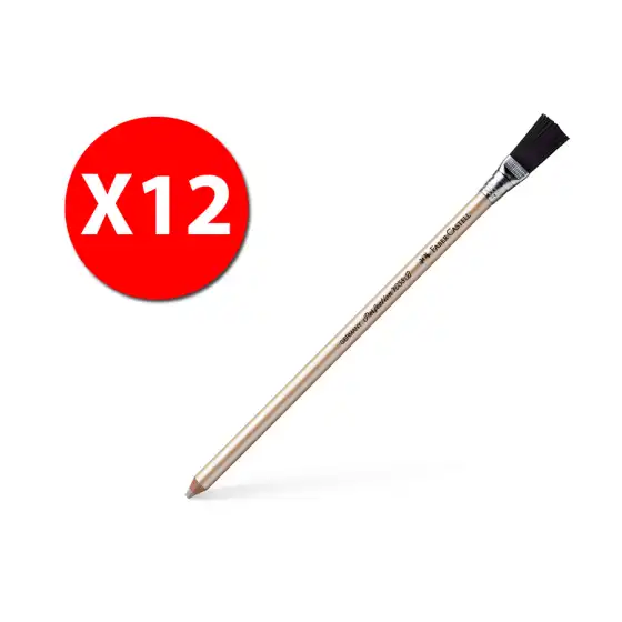 Faber Castell 185800  - Gomma PERFECTION 7058-B con spazzolino per dattilo - Conf. 12  pz Faber Castell - 3