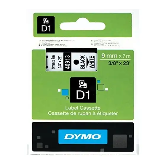 Nastro Etichettatrice D1 9mm X 7m Nero Su Bianco Dymo - 1