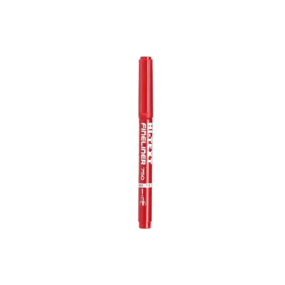 Etafelt  HI-TEXT - Penna Punta Sintetica Fineliner 750 - Rosso - 1 mm - Conf. 12 pz Etafelt - 3