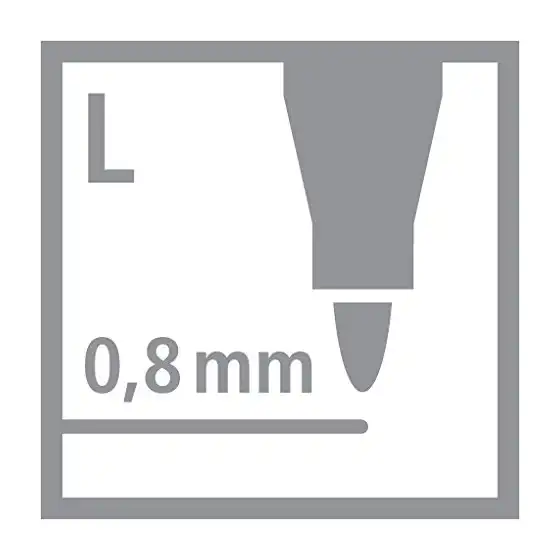 Stabilo - Penna con punta in fibra GREENpoint - 0,8mm - Nero - Conf. 10 pz Stabilo - 1