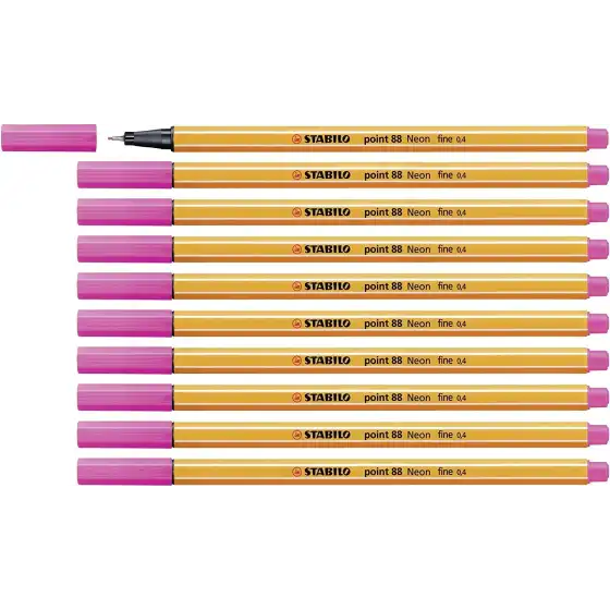 Stabilo 88/056  - Penna fineliner point 88 -  Fucsia Neon - Conf. 10 pz Stabilo - 3