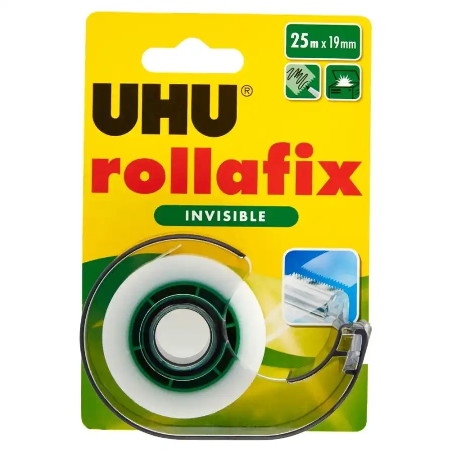 Nastro Adesivo invisibile Rollafix 19mm x 25m UHU - 1