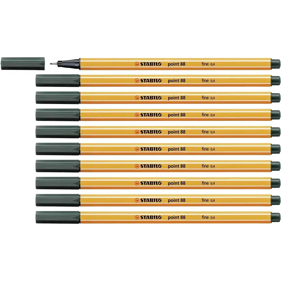 Stabilo 88/53 - Penna fineliner point 88 - Verde Pino - Conf. 10 pz Stabilo - 3