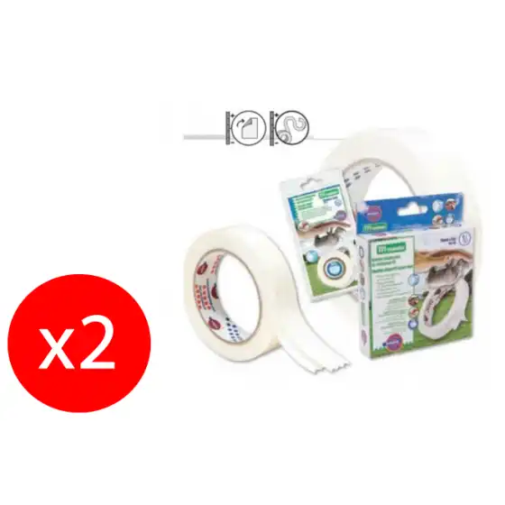 Sicad Nastro Biadesivo Fissaforte R166 25mm x 1.5m 2 Pezzi Originale - 1