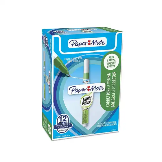 Papermate 2037841 Correttore Micro Correction Pen - 7 ml - Espositore 12 pz Papermate - 5