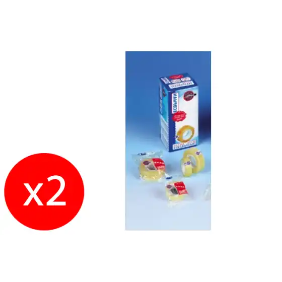 Sidac Nastro Adesivo Ecophan Trasparente In PP 19mm X 10m 2 Espositori Da 24 Pezzi Originale - 1