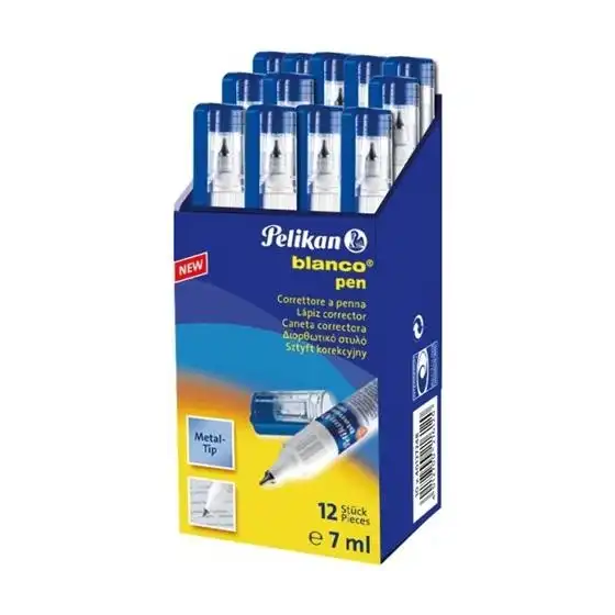 Pelikan 0NBB10 - correttore liquido blanco Fluid pen- 7 ml - Conf. 12 pz Pelikan - 1