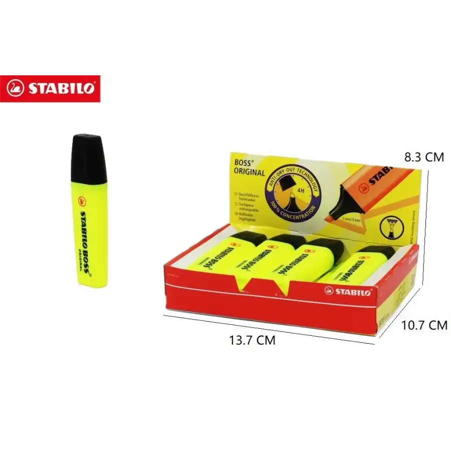Stabilo 70/24 -  Evidenziatore BOSS ORIGINAL - Giallo - Conf. 10 pz Stabilo - 4