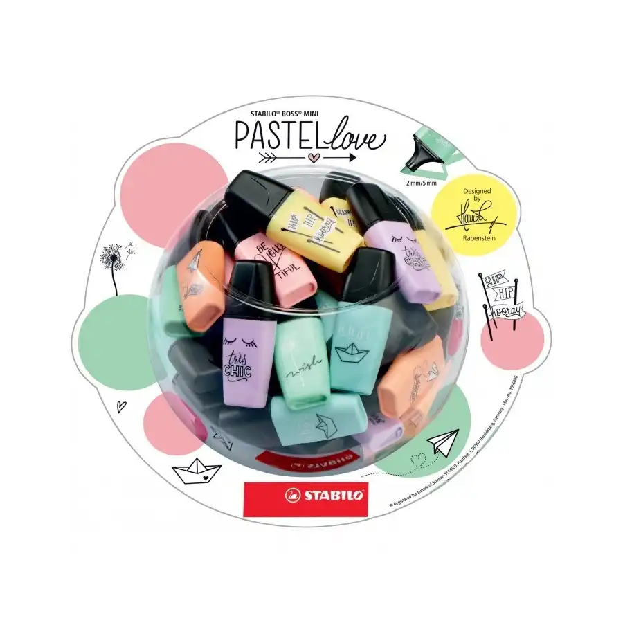 Stabilo 07/50-07- Espositore 60 pezzi Evidenziatore BOSS MINI Pastellove - 6 colori ass Stabilo - 2