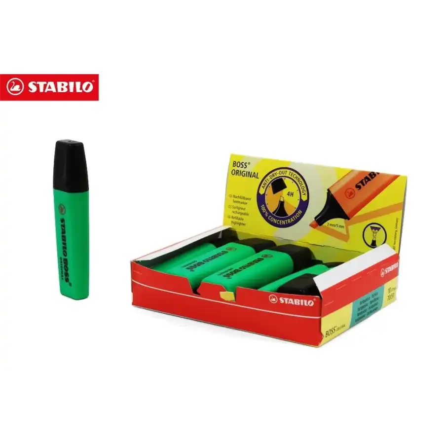 Stabilo 70/51 -  Evidenziatore BOSS ORIGINAL - Turchese - Conf. 10 pz Stabilo - 1