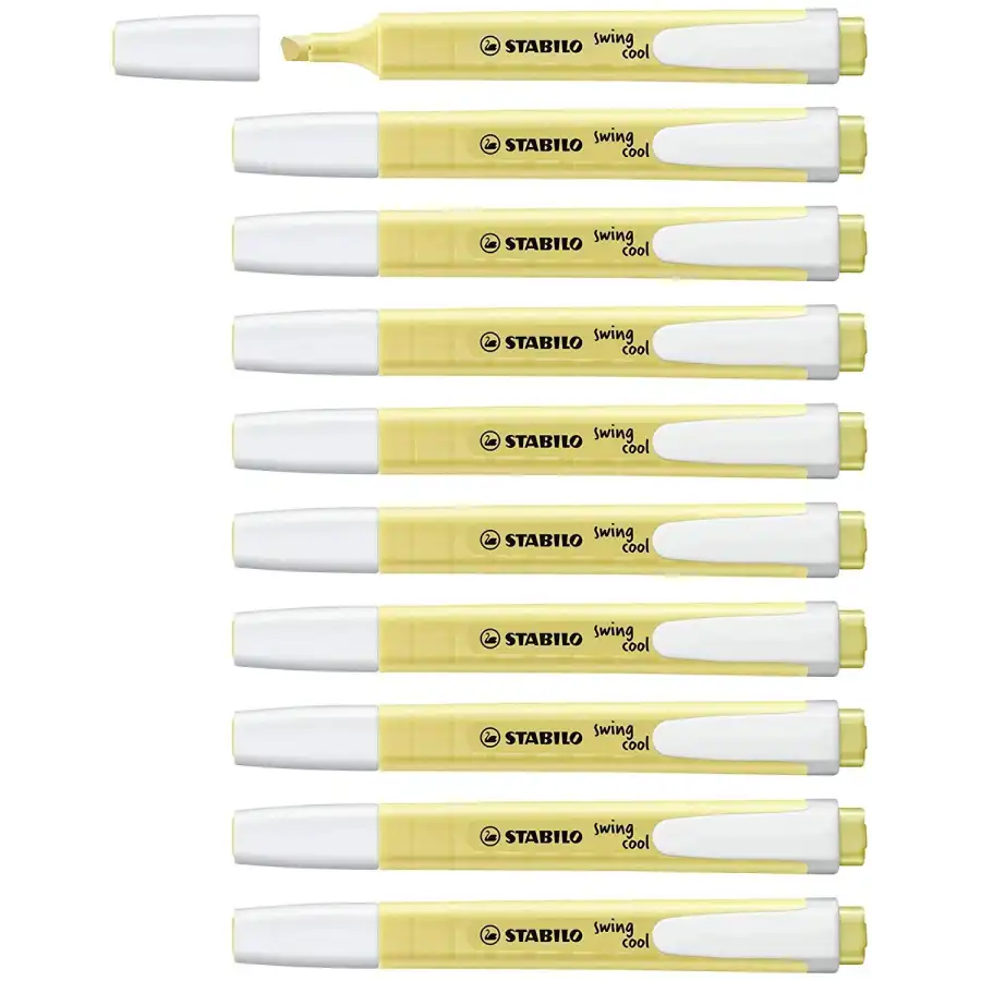 Stabilo 275/144-8 -  Evidenziatore STABILO swing cool Pastel  - Giallo Banana -  Conf. 10 pz Stabilo - 2