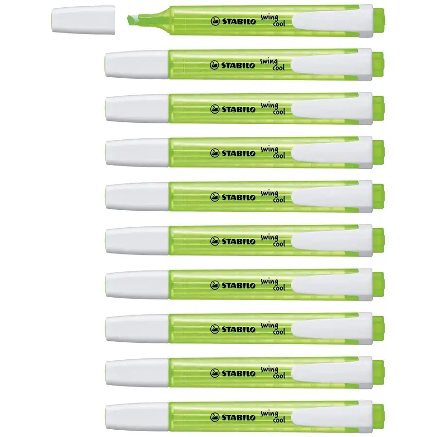 Stabilo  275/33 -  Evidenziatore STABILO swing cool - Verde -  Conf. 10 pz Stabilo - 3