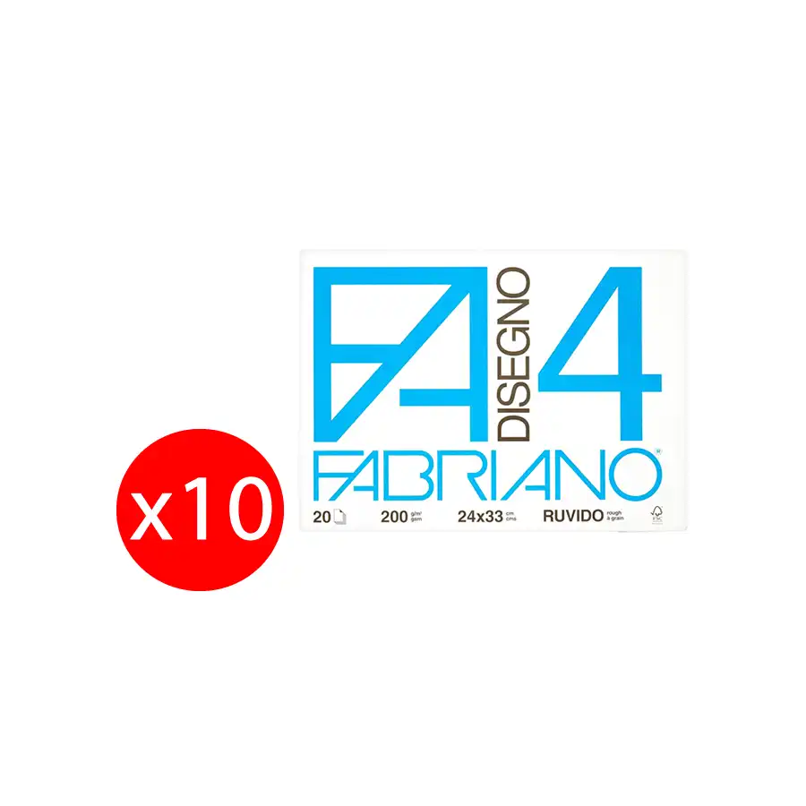 Fabriano F4 Album Da Disegno 20 Fogli ruvidi 240x330mm 220g/Mq