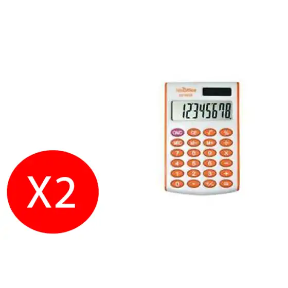 NikOffice Calcolatrice a 8 Cifre Tascabile CH-982 Colori Assortiti 2 Calcolatrici Originale - 2