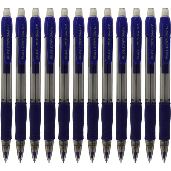 Pilot H187 - Portamina Super Grip - Matita Automatica - Blu - 0.7 mm - conf. 12 pz Pilot - 2