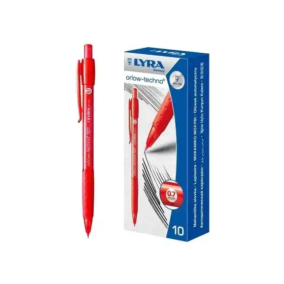Lyra 1070700 Lyra Orlow-Techno 107 - Rosso - 0,7mm -  Conf. 10 pz Originale - 1