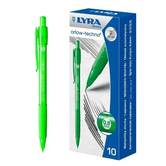 Lyra 1070900 Lyra Orlow-Techno 107 - Verde - 0,9mm -  Conf. 10 pz Originale - 3