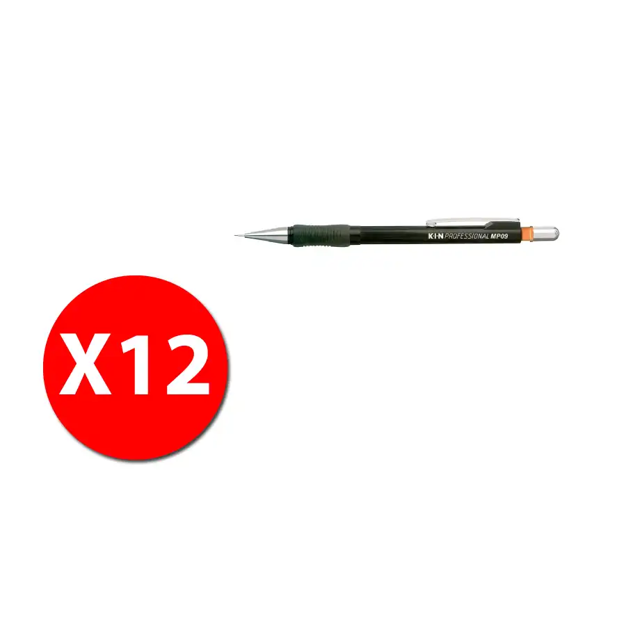 KOH-I-NOOR - Portamine Professional metallo 0,9mm  DG1609 - Nero/Arancio -  Conf. 12 pz Koh-I-Noor - 2