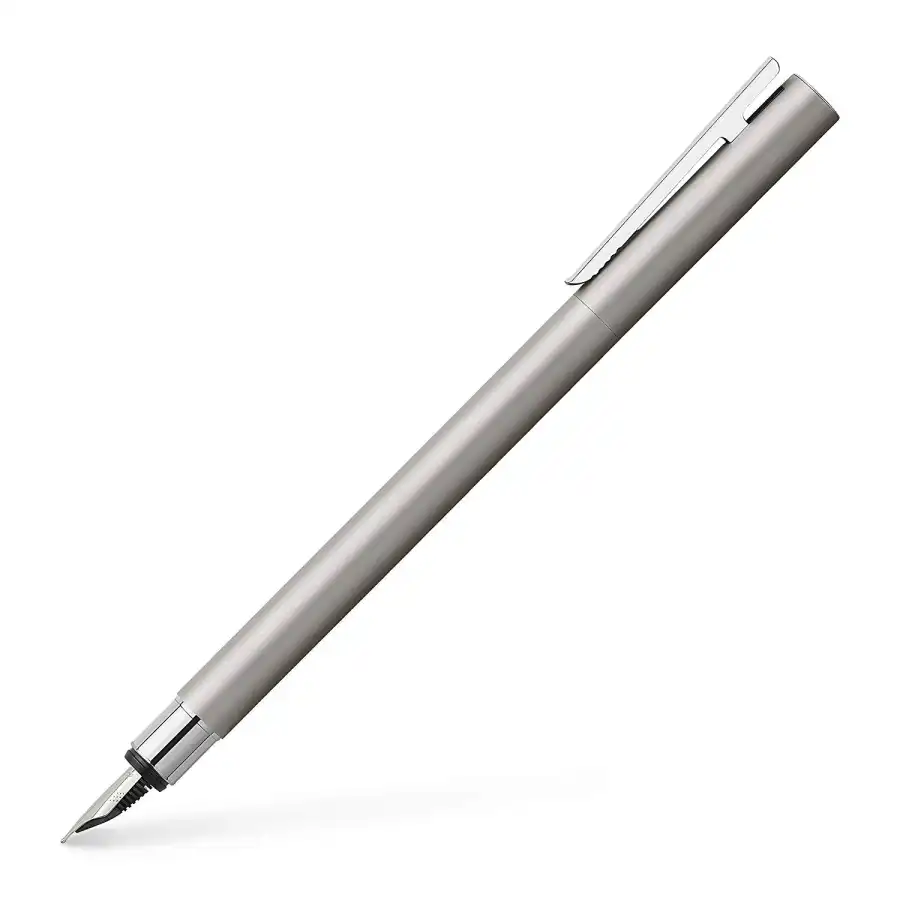 Faber Castell 342100  - Penna stilografica Neo Slim acciaio, satinato, media Faber Castell - 1