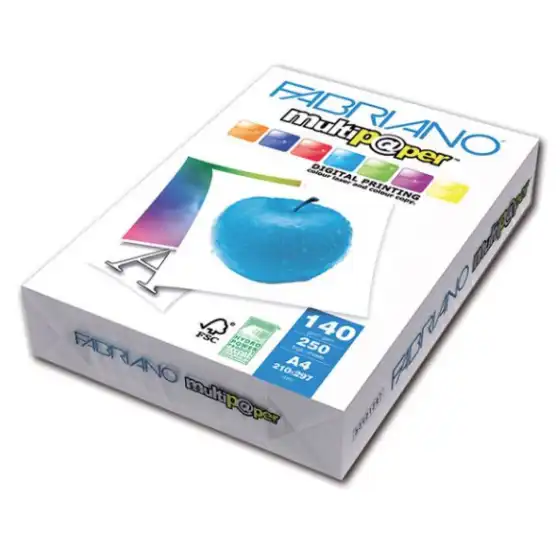 Risma Carta per stampa inkjet/laser Formato A3 297x420mm 140g/Mq 1 Risma 250 Fogli Fabriano - 1